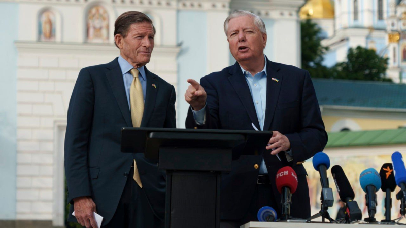 Блогеры обозначили главное в выступлениях республиканца Грэма и демократа Блументала в Киеве